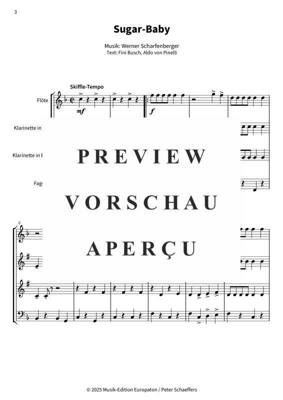 Product gallery: Page 5 of 11 Sugar-Baby, Peter Kraus, (Woodwind Quartet)