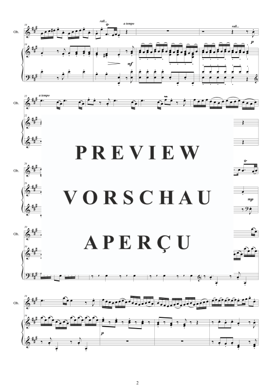 Produktgalerie: Seite 3 von 11 Konzert A-Dur, , Oboe und Klavier