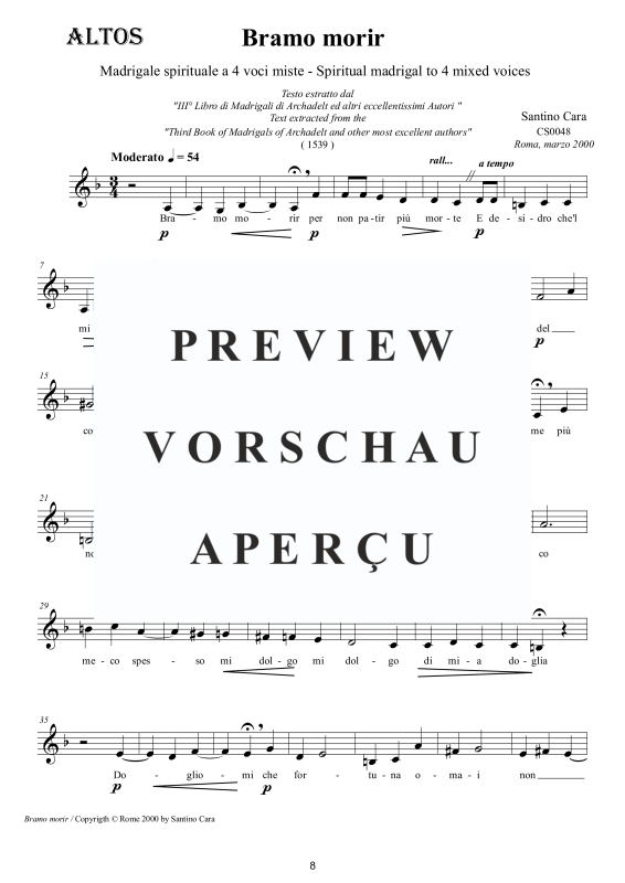 Produktgalerie: Seite 9 von 11 Bramo morir - Madrigal, , Gemischter Chor a capella