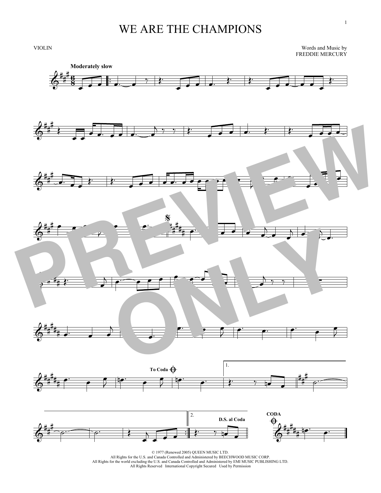 Product gallery: Page 1 of 1 We Are The Champions, Queen