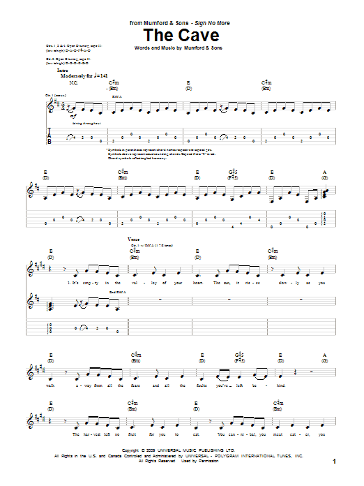 Product gallery: Page 1 of 1 The Cave, Mumford & Sons