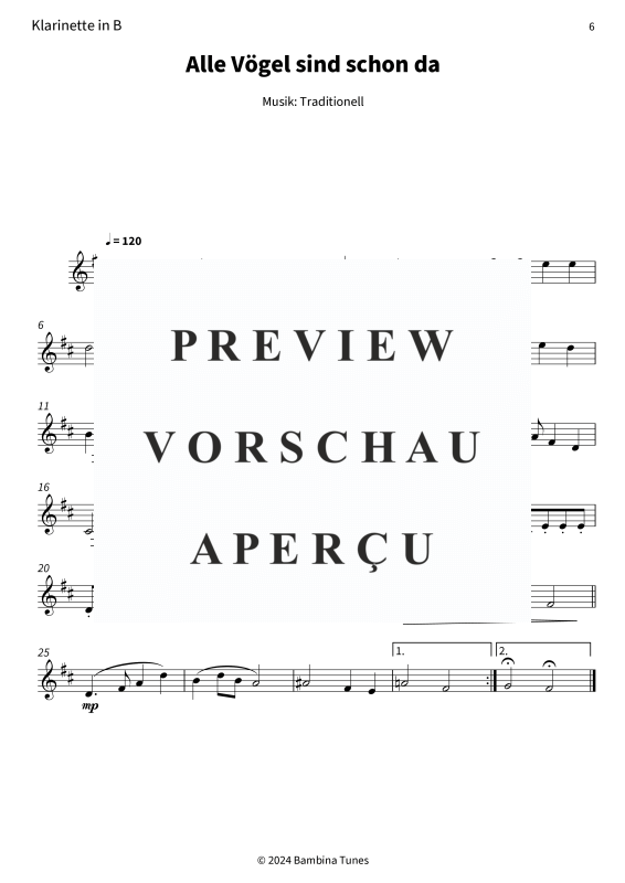Product gallery: Page 8 of 9 Alle Vögel sind schon da, , (Woodwind Trio)