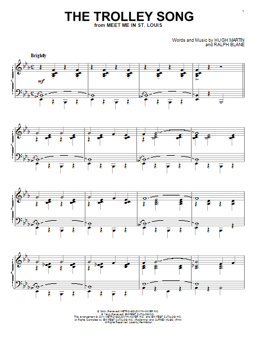 Product gallery: Page 1 of 1 The Trolley Song, Judy Garland