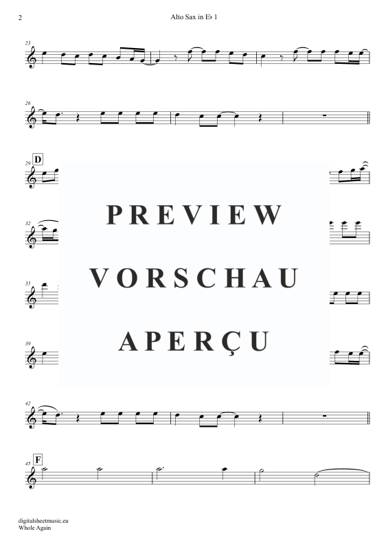 Produktgalerie: Seite 8 von 11 Whole Again, Atomic Kitten, (Saxophon Trio AAA(T) + Klavier)