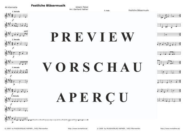 Product gallery: Page 8 of 9 Festliche Bläsermusik, , (Clarinet Quintet)