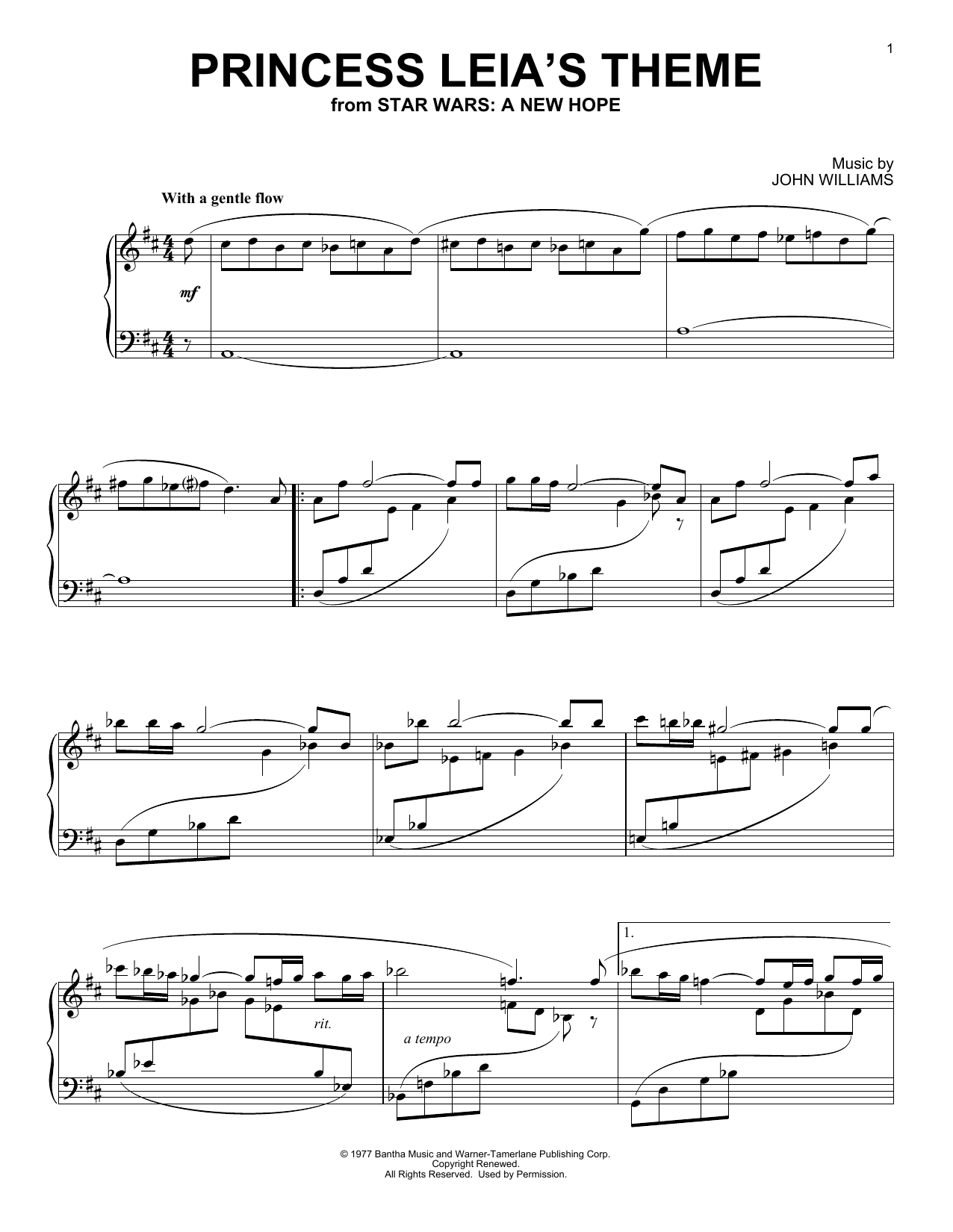 Product gallery: Page 1 of 1 Princess Leia's Theme, John Williams