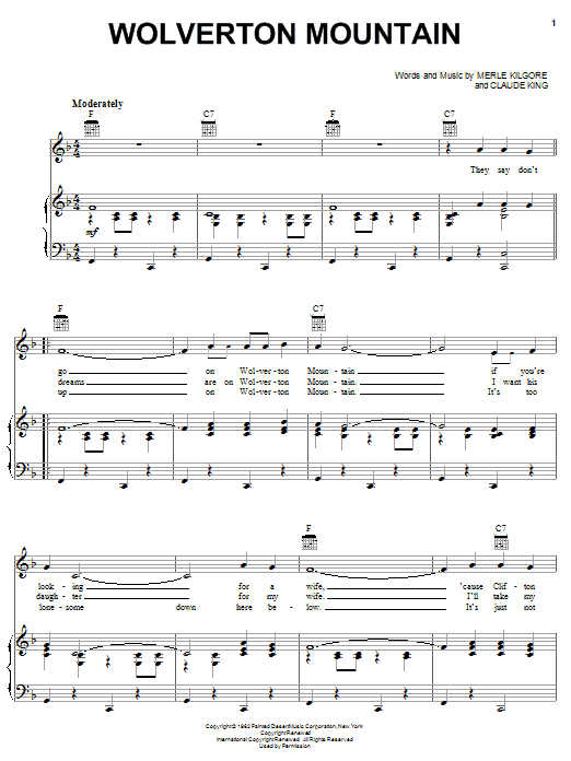 Produktgalerie: Seite 1 von 1 Wolverton Mountain, Carole King, Gesang, Gitarre, Klavier