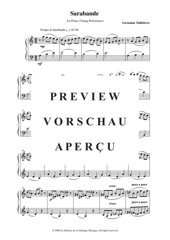Product gallery: Page 3 of 4 Sarabande , , Piano Solo