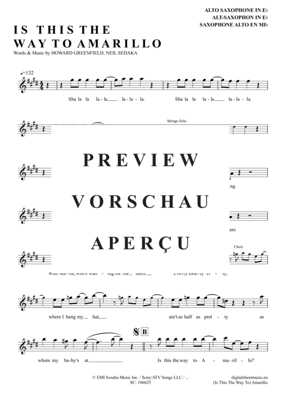 Product gallery: Page 2 of 4 Is This The Way To Amarillo , Christie, Tony/Hermes House Band, Alto Saxophone