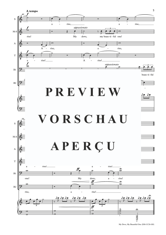 Produktgalerie: Seite 6 von 6 My Dove my Beautiful one, , Gemischter Chor, Soli und Klavier