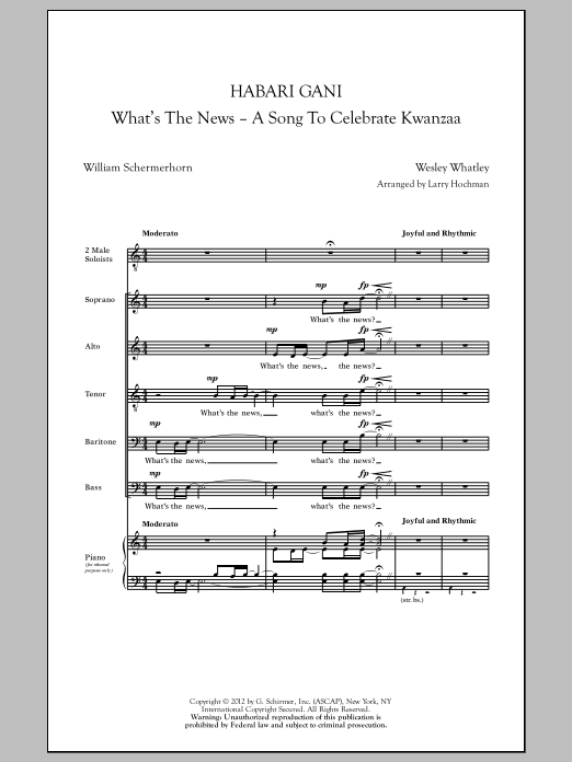 Produktbild zu: Habari Gani (What's The News)