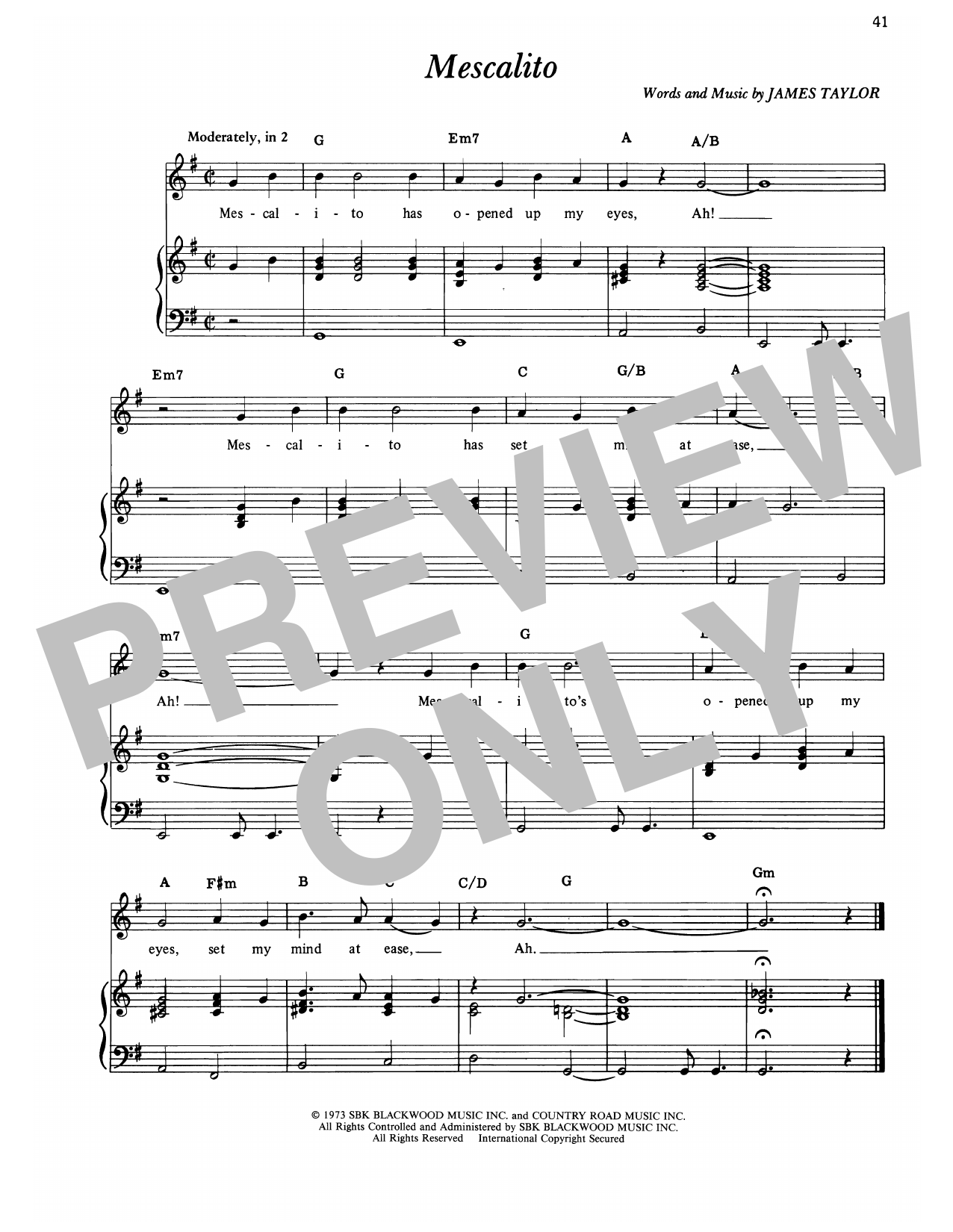 Produktgalerie: Seite 1 von 1 Mescalito, James Taylor, Gesang, Gitarre, Klavier