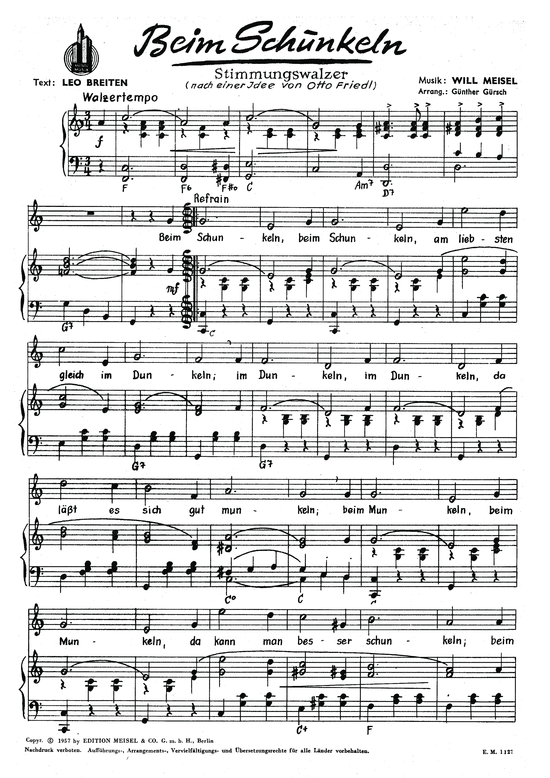 Produktbild zu: Beim SchunkelnStimmungswalzer