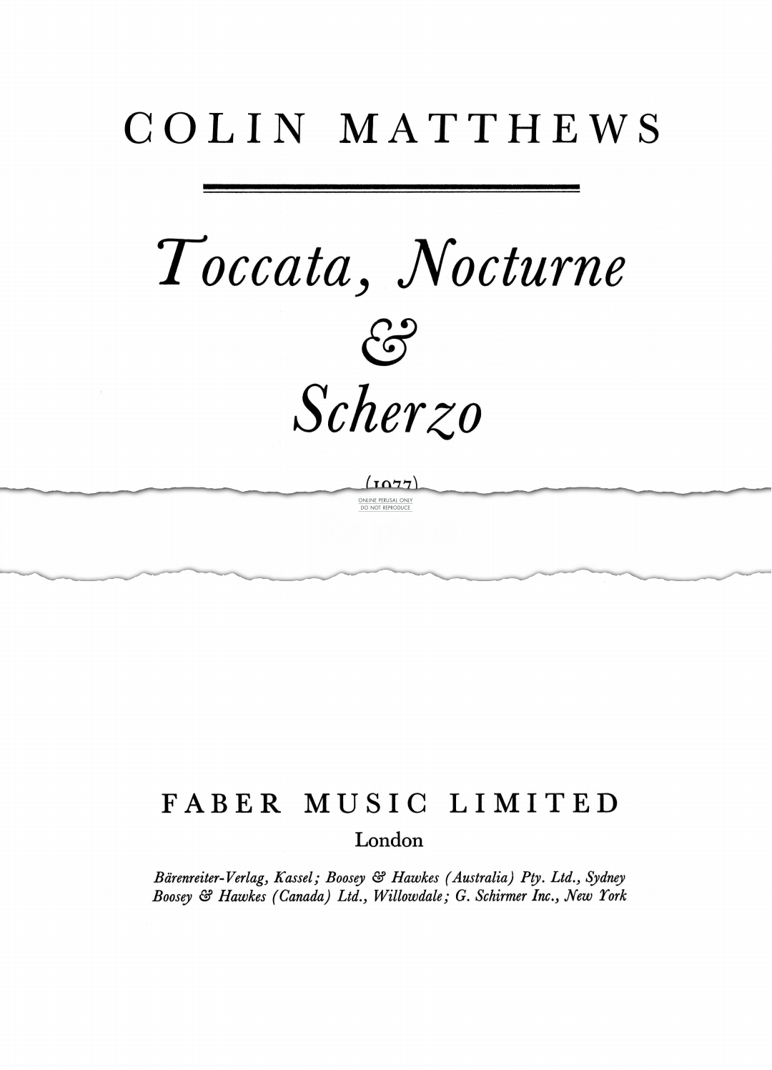 Produktbild zu: Toccata, Nocturne & Scherzo