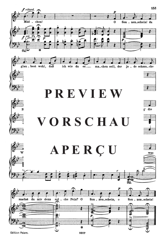 Product gallery: Page 3 of 3 An den Sonnenschein, Op 36 No.4, , High Voice and Piano