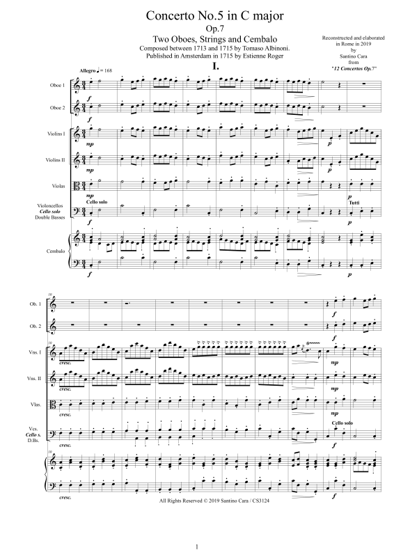 Product picture to: Concerto No.5 in C-Dur Op.7Tomaso Albinoni