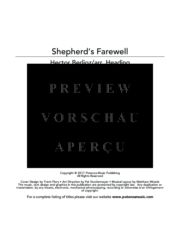 Produktgalerie: Seite 3 von 11 Shepherd´s Farewell, , (Blechbläserquinrtett 2x Flügelhorn, Horn in F, Posaune + Tuba)