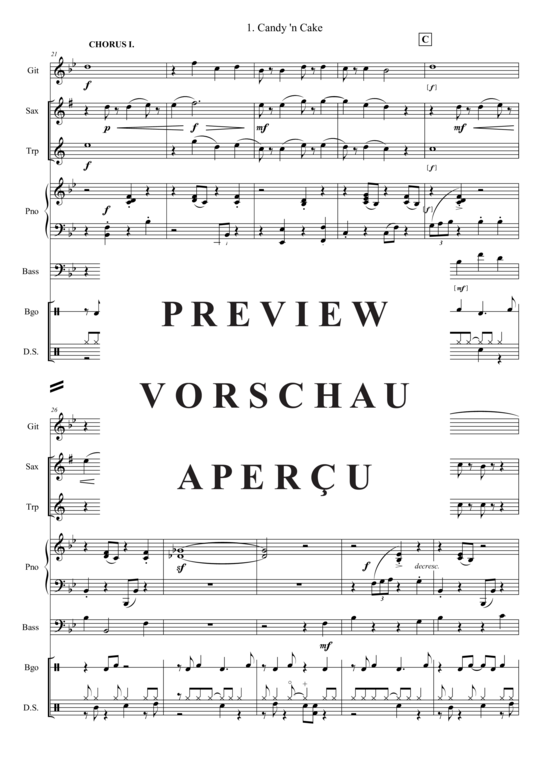 Produktgalerie: Seite 4 von 21 Candy ´n Cake , , (Combo Band + Alt Saxophon, Trompete)