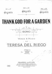 cover: Thank God For A Garden, John McCormack, Gesang, Klavier