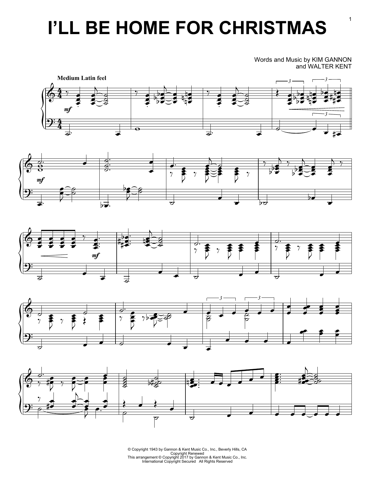 Product gallery: Page 1 of 1 I'll Be Home For Christmas [Jazz version], Walter Kent