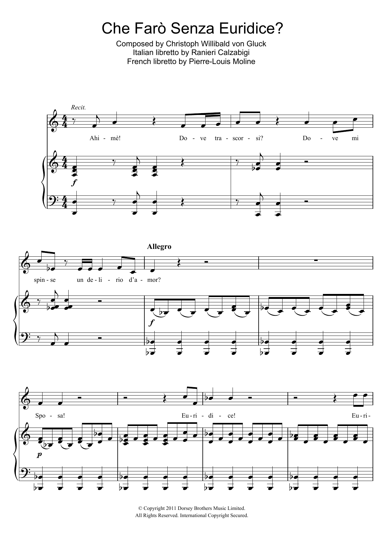 Produktbild zu: Che Faro Senza Euridice (from Orfeo ed Euridice)
