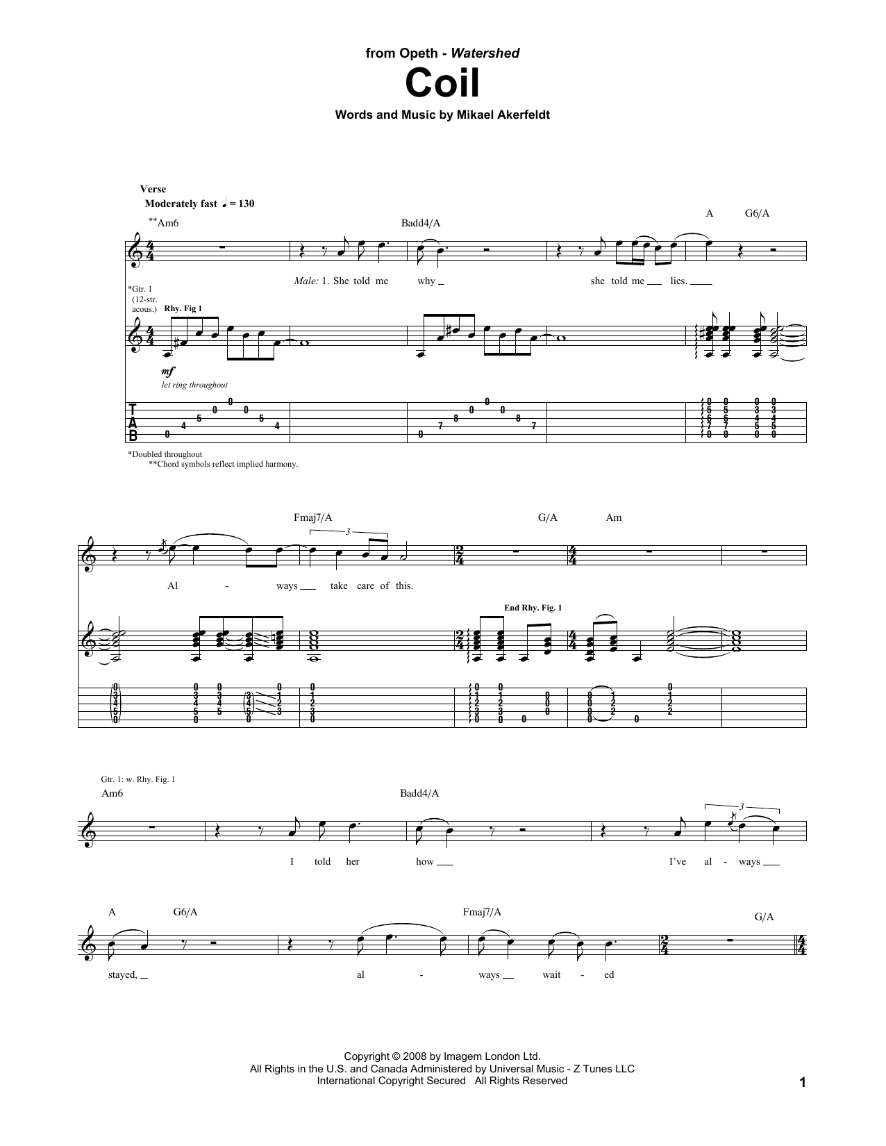 Produktgalerie: Seite 1 von 1 Coil, Opeth, Gitarre