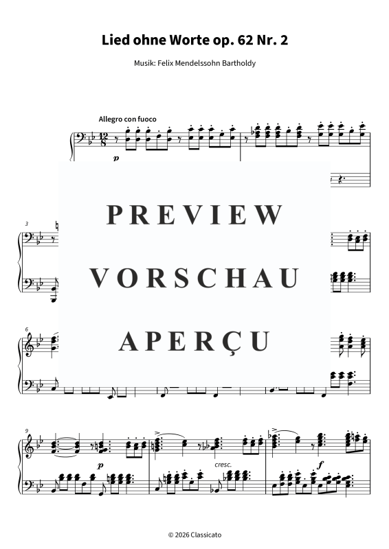 Product gallery: Page 5 of 8 Lied ohne Worte op. 62 Nr. 2, , Solo Piano