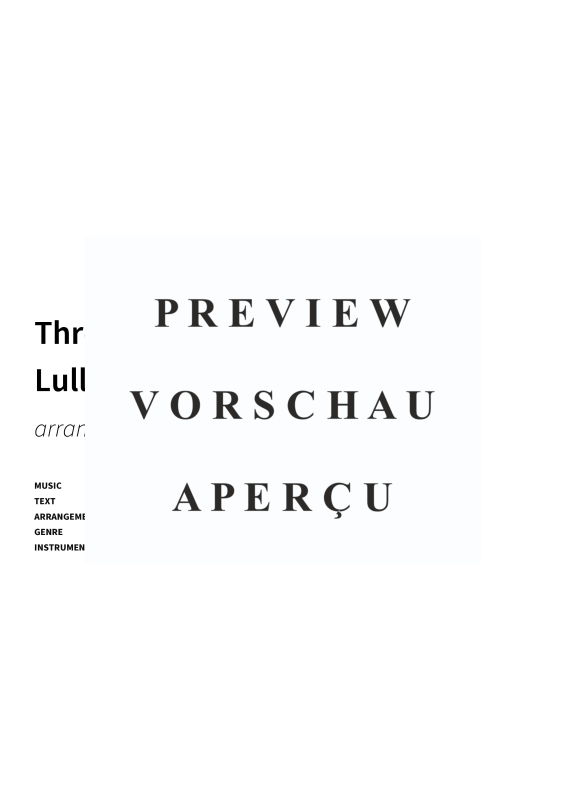 gallery: Three International Lullabies, , String quartet