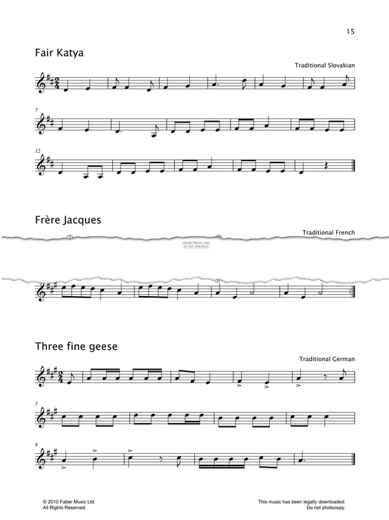 Produktgalerie: Seite 1 von 1 Frere Jacques, French Traditional, Violine