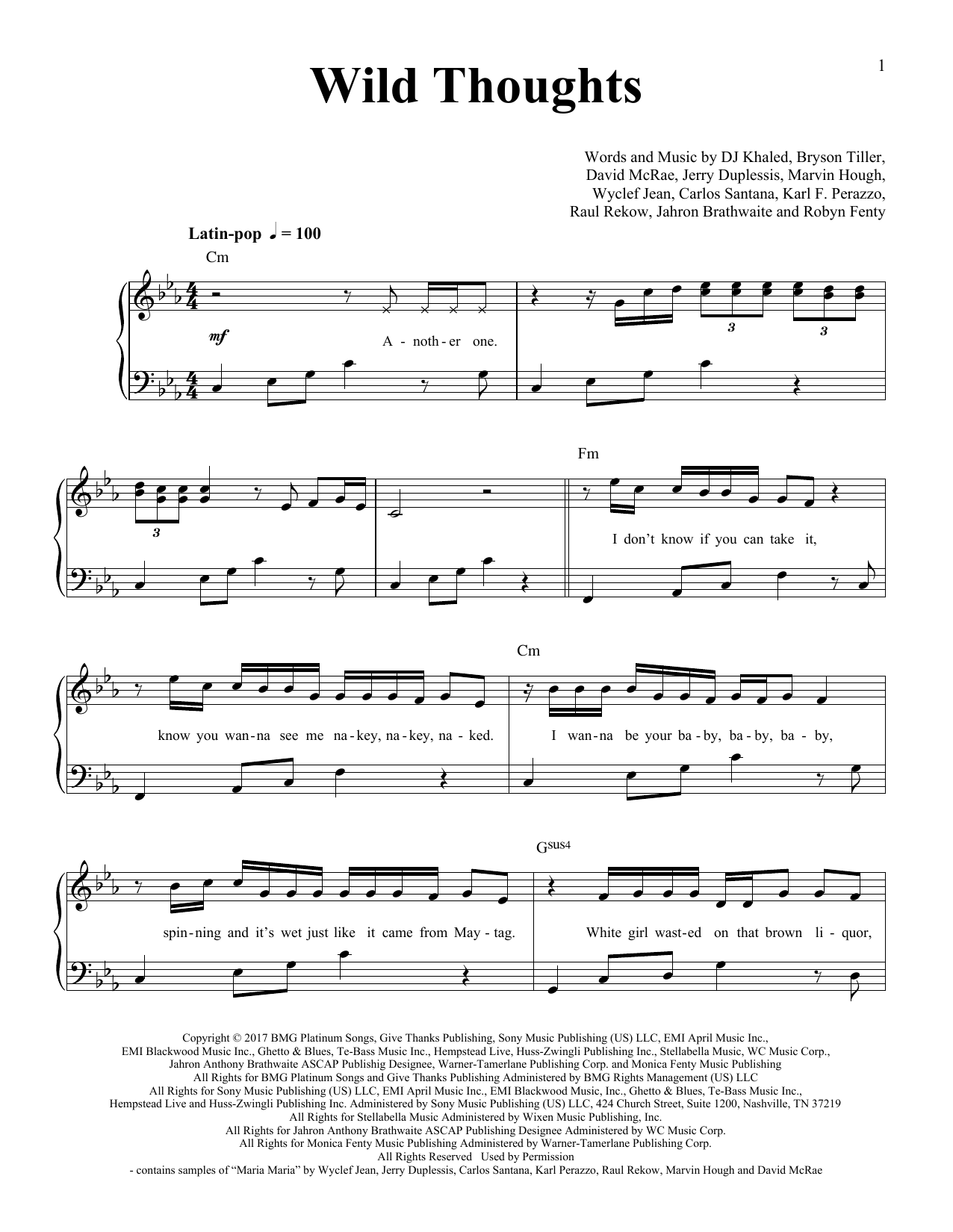 Produktbild zu:  Wild Thoughts (feat. Rihanna & Bryson Tiller) - DJ Khaled