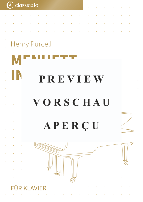 gallery: Menuett in d-Moll - Z. 592 - Eine elegante barocke Miniatur für leichtes Klavier, , Klavier Solo