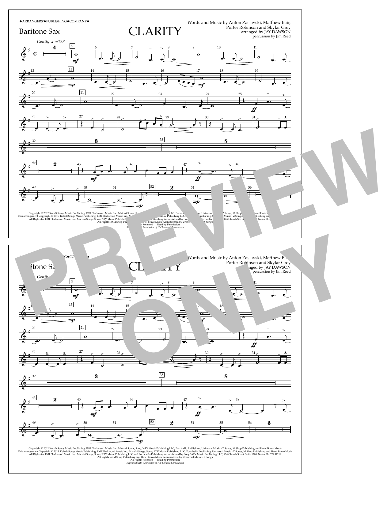 Produktbild zu: Clarity - Baritone Sax