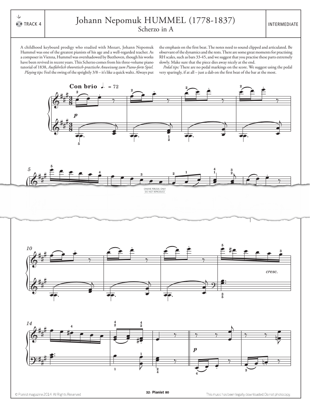 Produktbild zu: Scherzo In A