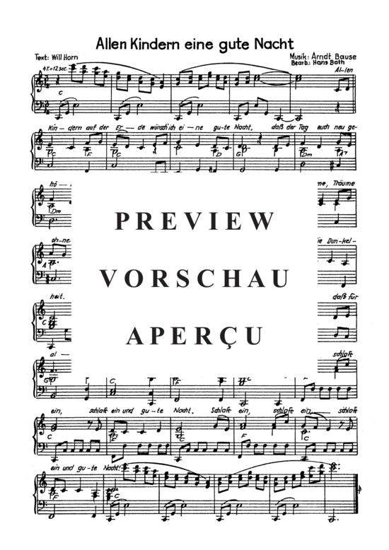 Product gallery: Page 4 of 4 Allen Kindern eine gute Nacht  , , Piano and Voice