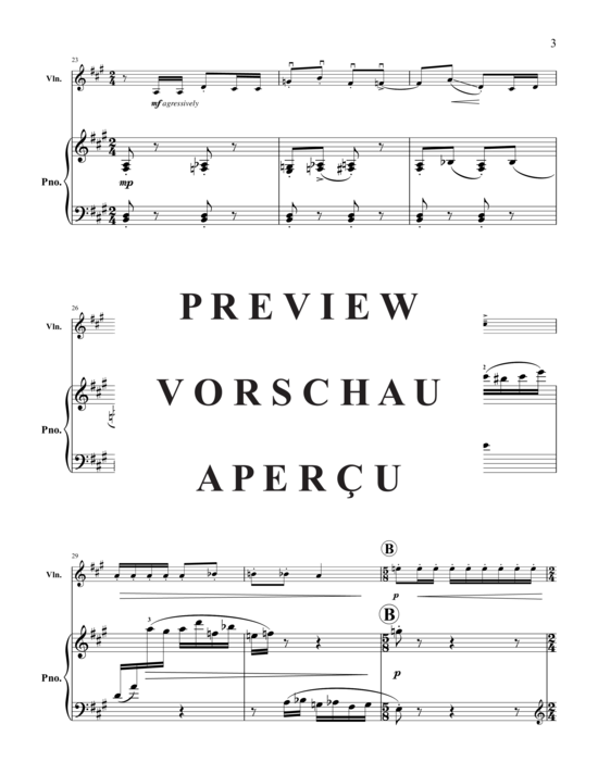 Product gallery: Page 6 of 21 Triptych for Violin and Piano , , (violin and piano)