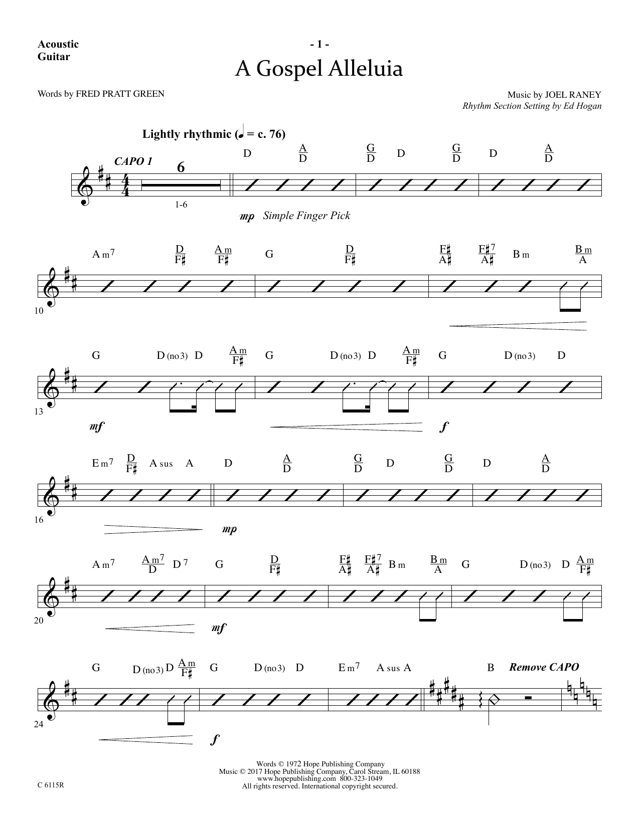 Produktbild zu: A Gospel Alleluia - Acoustic Guitar