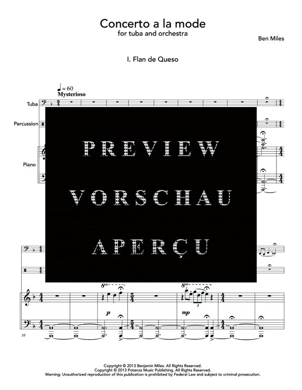 Product gallery: Page 5 of 11 Concerto a la mode, , (tuba percussion piano)