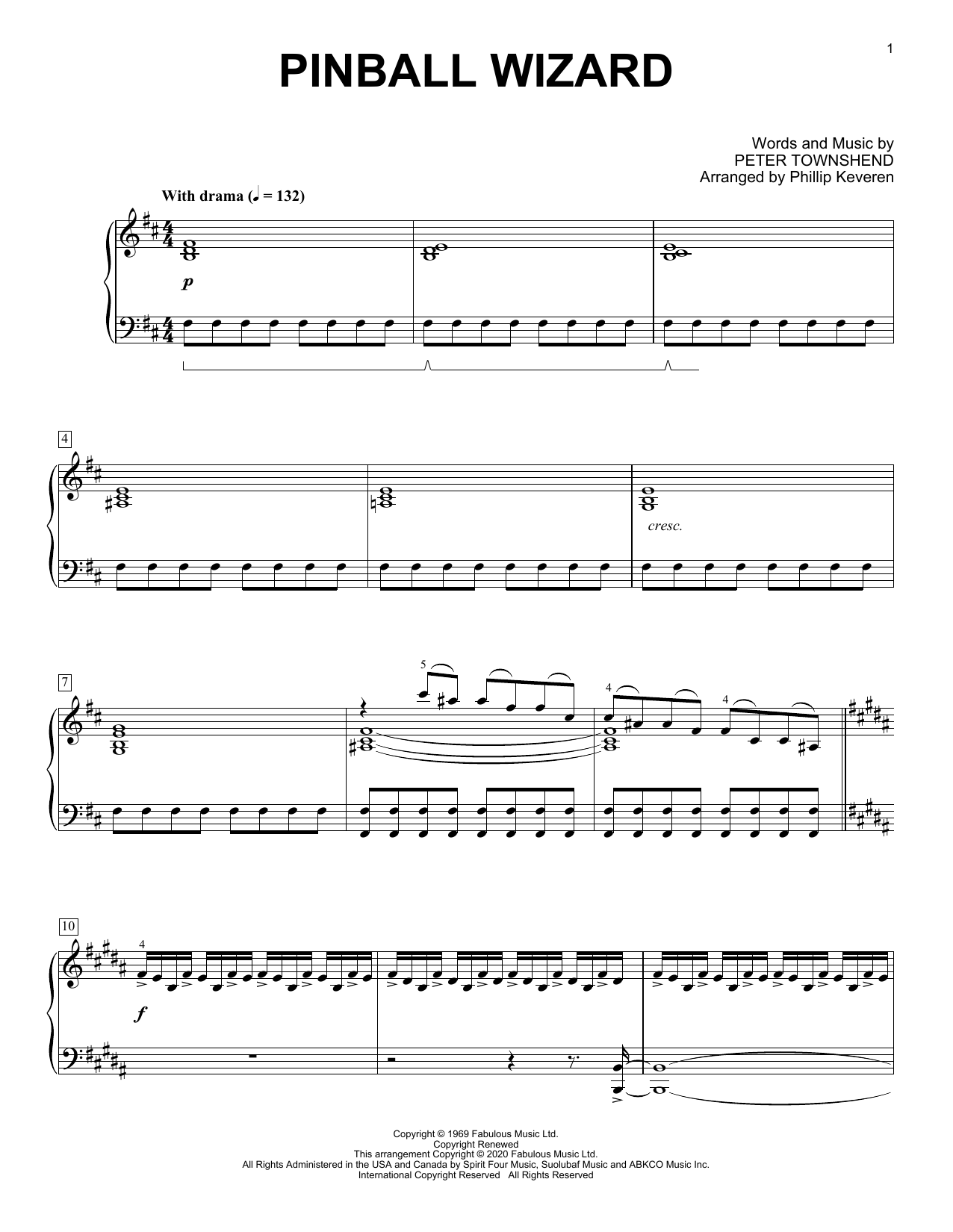 Produktbild zu: Pinball Wizard [Classical version] (arr. Phillip Keveren)
