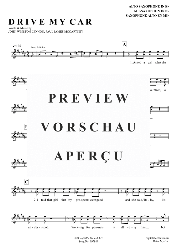 gallery: Drive My Car, Beatles, The, Alt-Sax