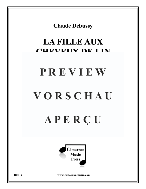 Produktgalerie: Seite 2 von 11 La Fille aux cheveux de lin, , Blechbläserensemble