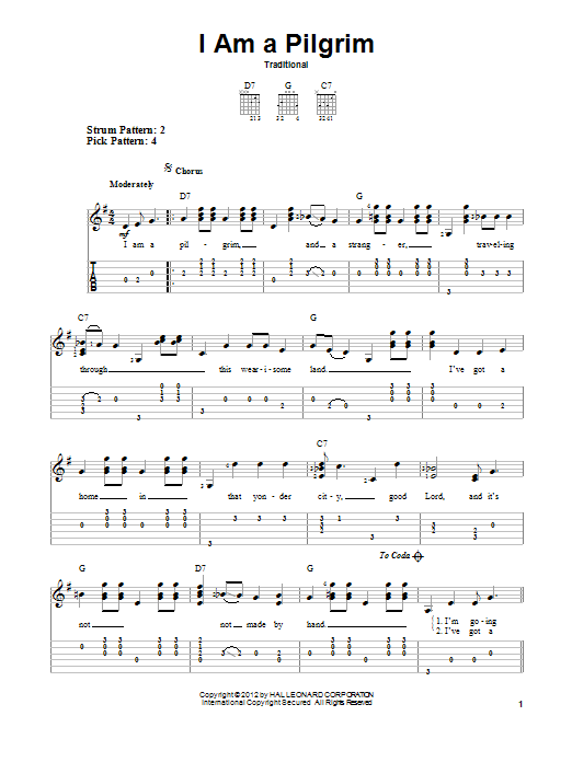 Product gallery: Page 1 of 1 I Am A Pilgrim, Traditional