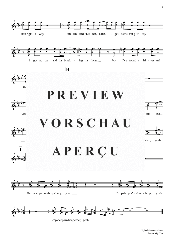 Product gallery: Page 4 of 4 Drive My Car, Beatles, The, Blockflöte