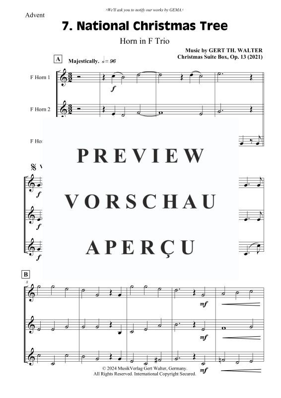 Produktgalerie: Seite 2 von 6 National Christmas Tree, , (Horn Trio)