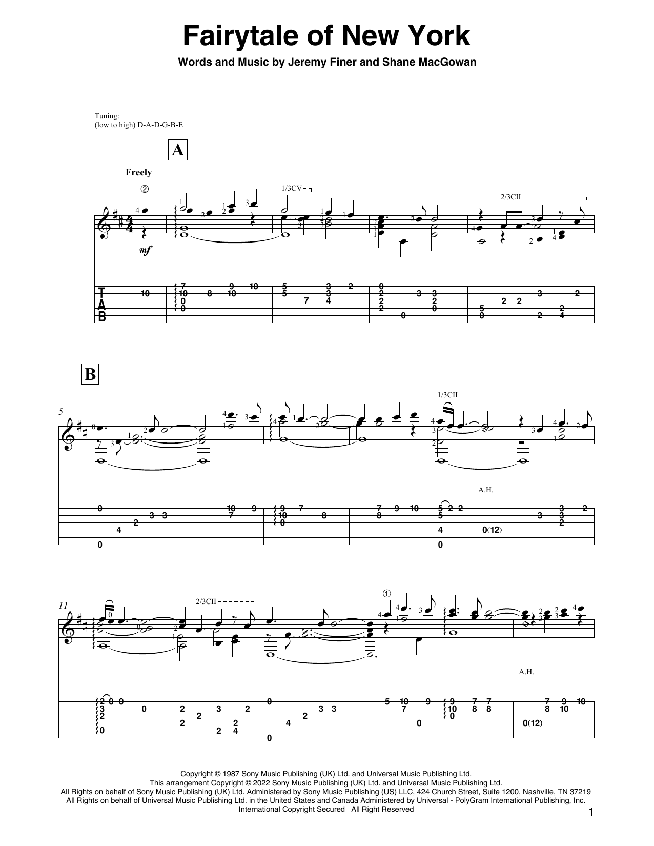 Produktbild zu: Fairytale Of New York (arr. David Jaggs)