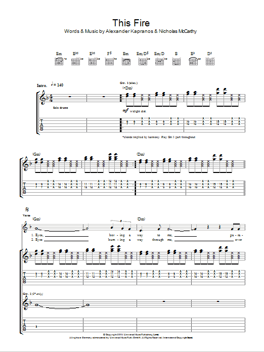 Product gallery: Page 1 of 1 This Fire, Franz Ferdinand