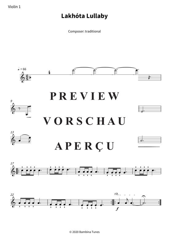 Produktgalerie: Seite 4 von 4 Lakhó ta Lullaby , , (Violine I)