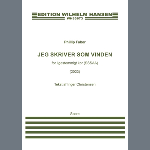 cover: Jeg Skriver Som Vinden, Phillip Faber