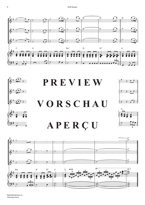 Product gallery: Page 5 of 21 Amazing Grace , Presley, Elvis, (flute trio + piano)