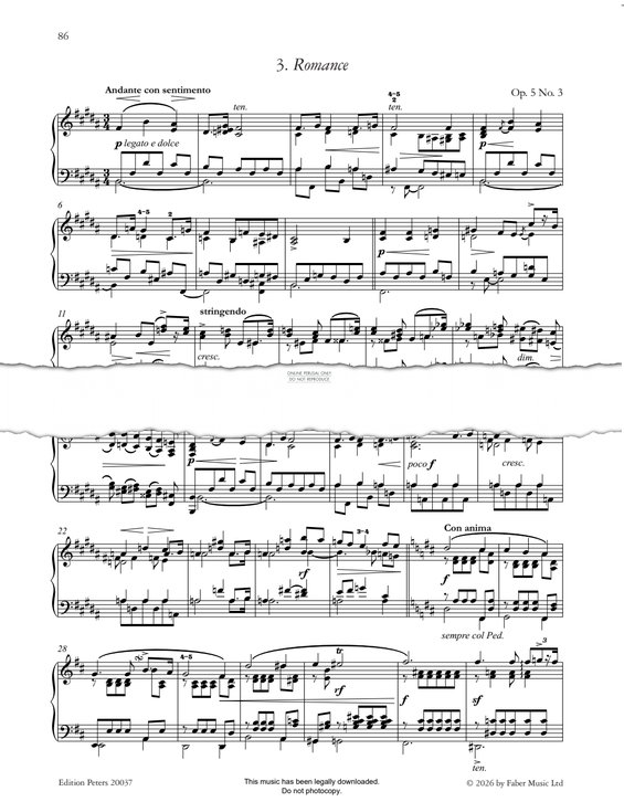 Produktgalerie: Seite 1 von 1 Romance Op.5, No.3, Clara Schumann, Klavier