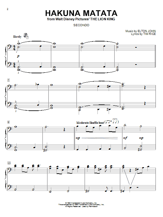 Produktbild zu: Hakuna Matata (from The Lion King)